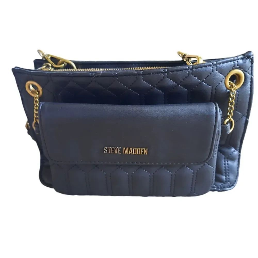 Steve Madden Belian Stitch Detailed Zippered Crossbody Bag Set
